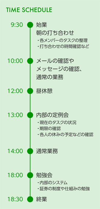 TIME SCHEDULE